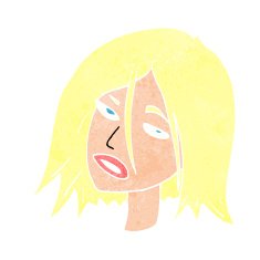 cartoon annoyed woman N219