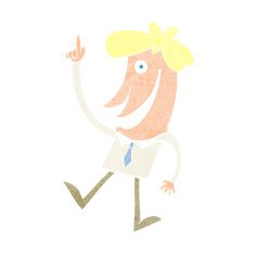 cartoon man with idea N197