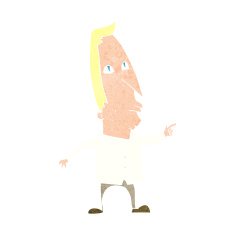 cartoon pointing man N124