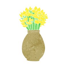 cartoon vase of flowers N12