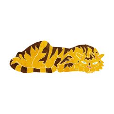 cartoon resting tiger N12