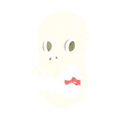 funny cartoon skull N56
