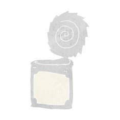 cartoon open tin can N11