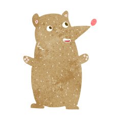 funny cartoon bear N70