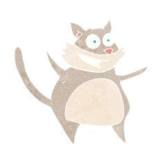 funny cartoon cat N243