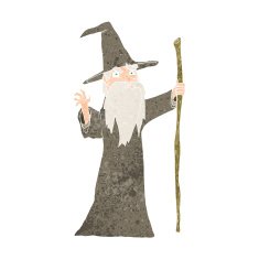 cartoon old wizard N12