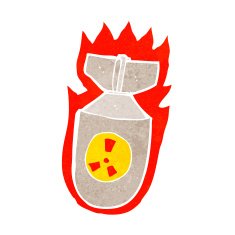 cartoon flaming bomb N17