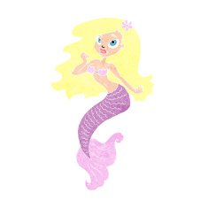 cartoon pretty mermaid N39