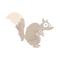 funny startled squirrel cartoon N2