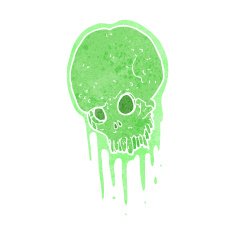 cartoon slimy skull N8