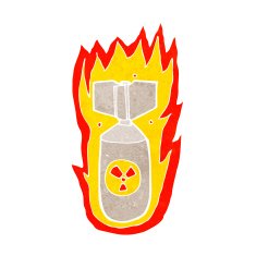 cartoon flaming bomb N18