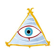 cartoon mystic eye symbol N24