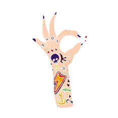 cartoon tattoo arm N16