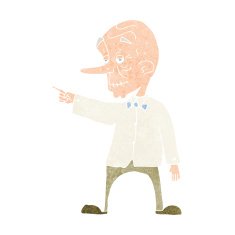 cartoon old man pointing N11