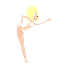 cartoon woman in bikini N62