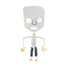 Funny Cartoon Robot N59