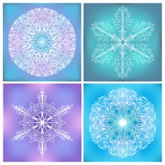 Set Of Circle Lacy Patterns
