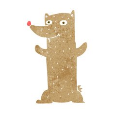 funny cartoon bear N71