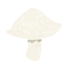cartoon wild mushroom N12