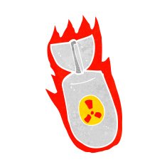 cartoon atom bomb N34