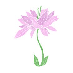 cartoon flower N533