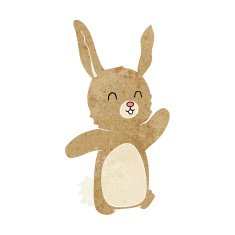 Cartoon happy rabbit N19