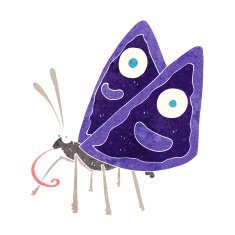 cartoon funny butterfly N16