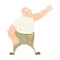 cartoon angry man N124
