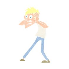 Cartoon Man Panicking N77