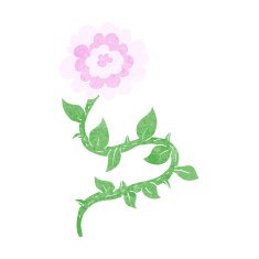 cartoon flower N534