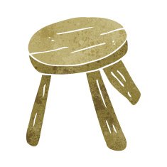cartoon wooden stool N18