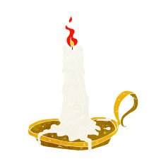 cartoon spooky dribbling candle N8