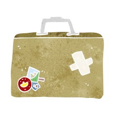 cartoon luggage N18