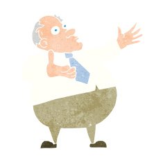 cartoon exasperated middle aged man N12