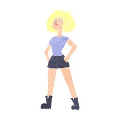cartoon capable woman N11