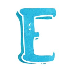 cartoon letter e N17