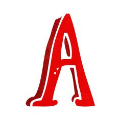 cartoon letter a N21