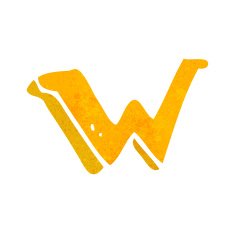 Cartoon Letter W N18