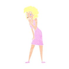 Cartoon Woman Laughing N14
