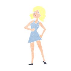 cartoon proud woman N31