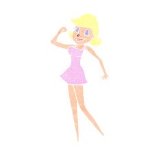 cartoon woman with can do attitude N12