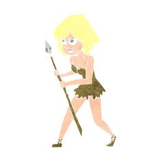 cartoon cave girl N11