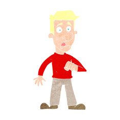 cartoon shocked man N143