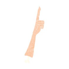 cartoon pointing arm N28