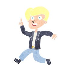 cartoon man with great idea N53
