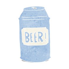 cartoon beer can N20