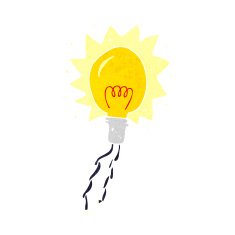 cartoon electric light bulb N24