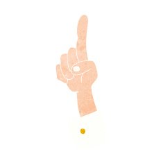 cartoon pointing hand N63