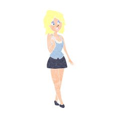 cartoon attractive office woman N12