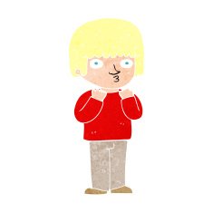cartoon surprised man N171